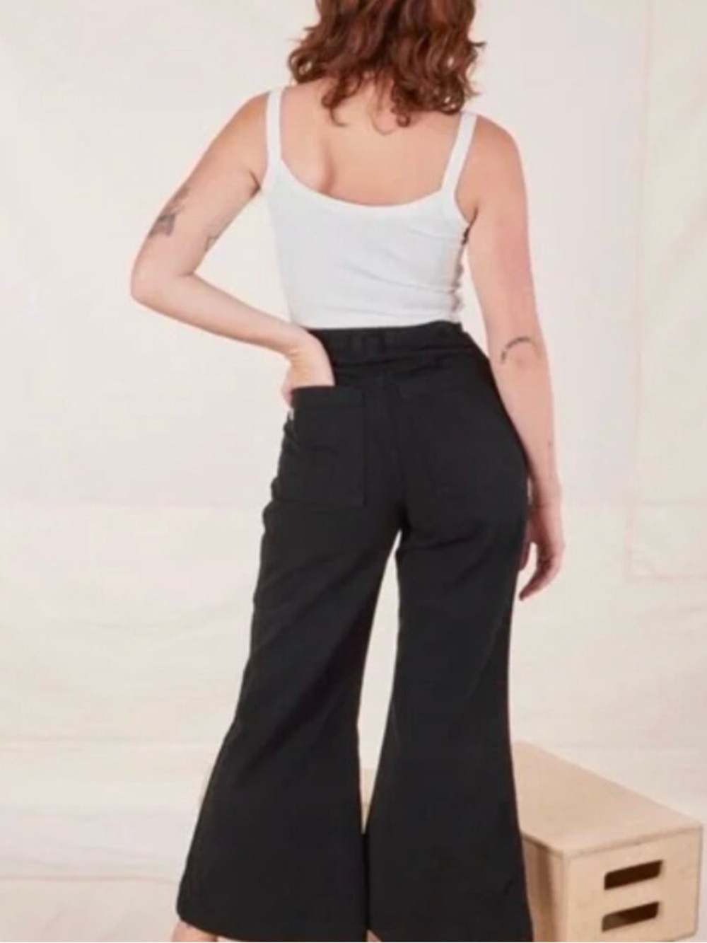 Big Bud Press Black High-Waist Wide Leg Bell Bottoms